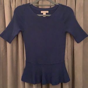 Banana Republic Peplum Navy Sweater